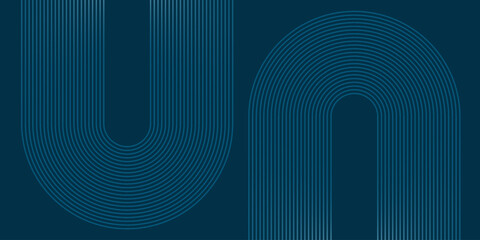 Blue background with abstract wave spiral modern element for banner, presentation design and flyer