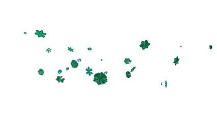 Effect of cold winter wind with snowflakes. Ice particles in shape of whirlwind, realistic set isolated on transparent background