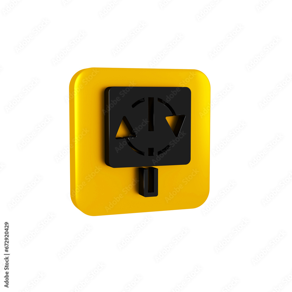 Poster black recycle symbol icon isolated on transparent background. circular arrow icon. environment recyc