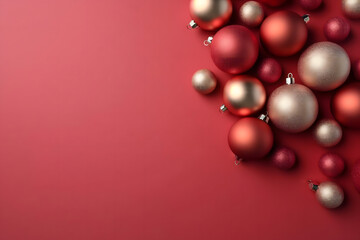 Fototapeta premium christmas tree decorations, santa claus with gifts, snowman in the snow, christmas gift boxes 