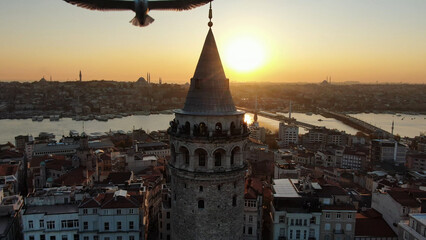 Naklejka premium The Tower Of Galata, istanbul Turkey