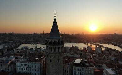 Fototapeta na wymiar The Tower Of Galata, istanbul Turkey