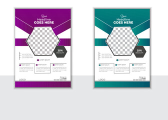  the best business flyer template creative modern design  A4 size 