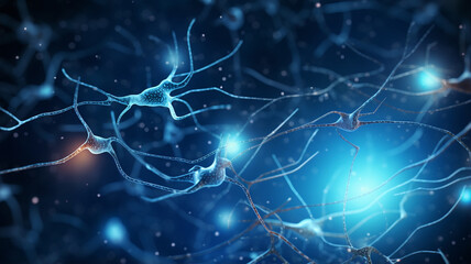 Chain of neurons in the human brain