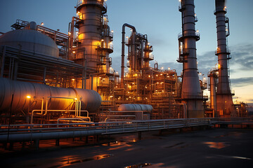 Fototapeta premium Refinería de petróleo