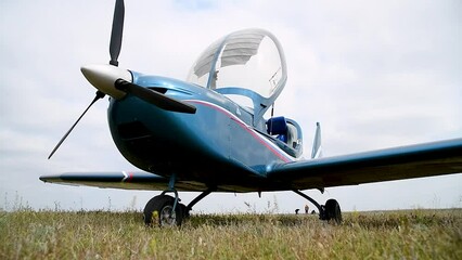 Light-engine aircraft of agricultural aviation is in the field