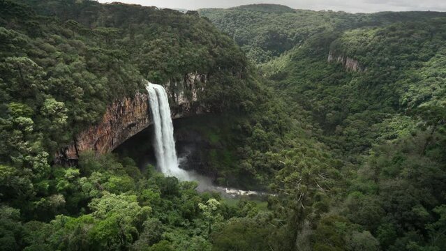 Caracol Waterfall (Cascata do Caracol) - Canela, Rio Grande do Sul, Brazil
