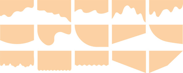 Separator header for App Website, Banners or Posters. Abstract Design Elements for Top and Bottom. Template curve lines.