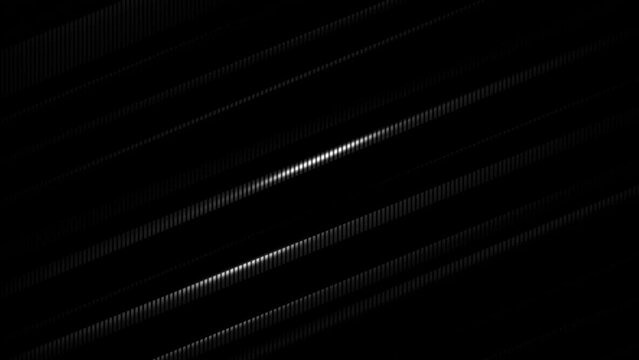Stylish dark abstract background animation with flowing diagonal metallic lines or blades. This modern minimalist motion background is full HD and a seamless loop.