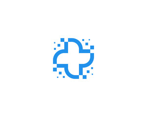 Obraz premium digital medical logo