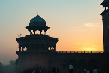 taj mahal at sunrise