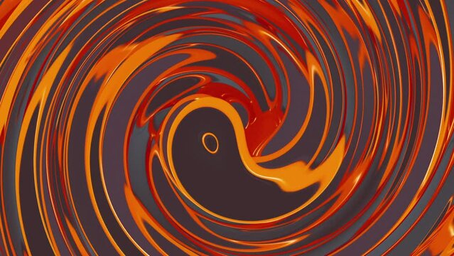 Vibrant orange swirling liquid motion background. This colorful swirl pattern abstract background is full HD and a seamless loop.