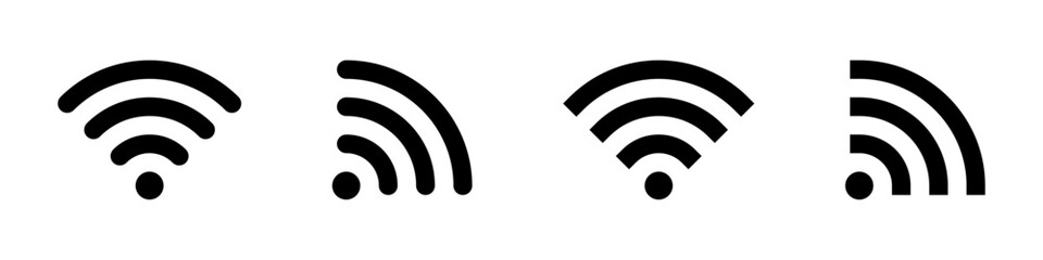 Wifi icon set - obrazy, fototapety, plakaty