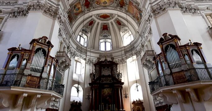 Salzburg Cathedral . Cathedral of Saints Rupert and Virgil is a cathedral church of the Archdiocese of Roman Catholic Church.