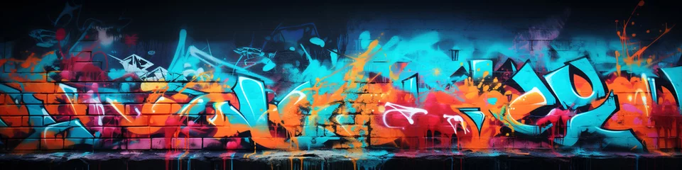 Fototapete Graffiti Vibrant graffiti wall art