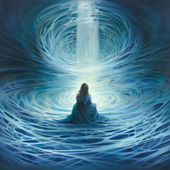 Serene Meditation with Ethereal Waves