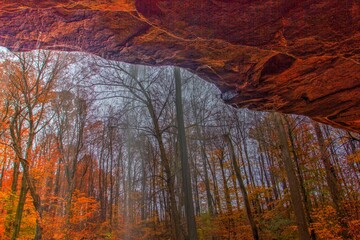 Lower Dundee Falls in Autumn, Beach City Wilderness Area, Ohio