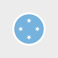 Flag of Micronesia. Micronesian blue flag with stars.