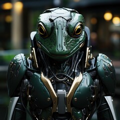 Fototapeta premium Close-up of a Creature: Robotic Frog