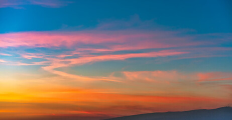 Sunset Sky Background, Colorful sky in twilight time background