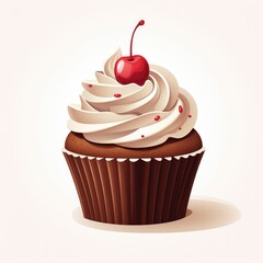 cupcake with cherry