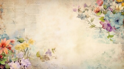 Obraz na płótnie Canvas floral vintage background