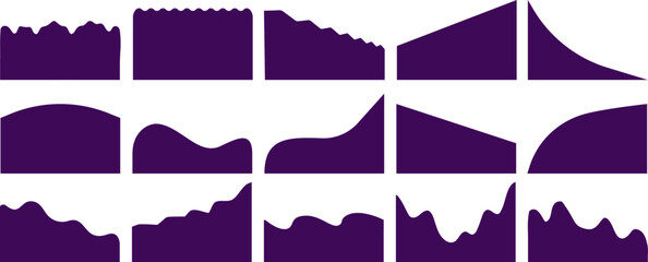 Separator header for App Website, Banners or Posters. Abstract Design Elements for Top and Bottom. Template curve lines.