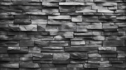 Black brick wall. Textured background.