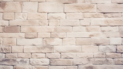 Obraz premium Cream brick wall. Textured background.