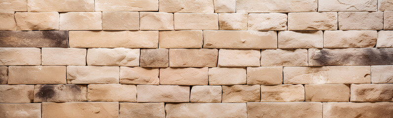 Obraz premium Cream brick wall. Textured background.