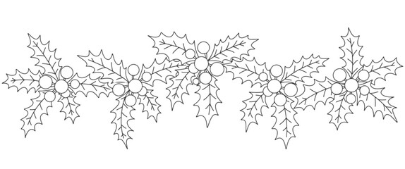 Holly berry Christmas. Element for design. Vector illustration