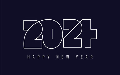 2024 New Year vector Illustration Design greeting card year	