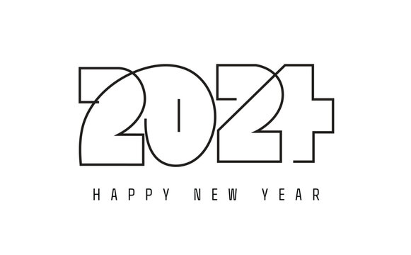 2024 New Year vector Illustration Design greeting card year 