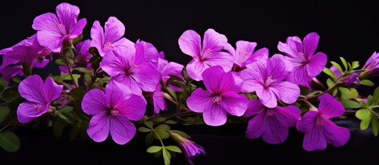 The studio is adorned with stunning light and lovely purple blossoms