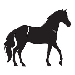 A horse black Silhouette vactor
