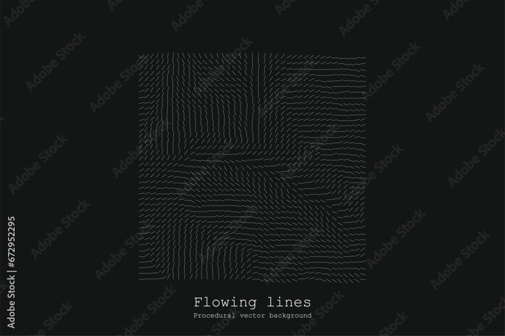 Poster abstract line matrix pattern. noise flow dynamic.