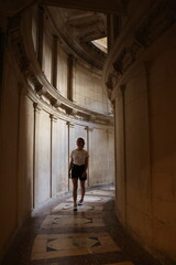 women walking in the mosque–cathedral, córdoba, andalusia