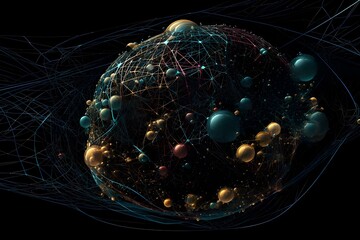A network that embodies both a technological essence and a scientific aesthetic, generative AI