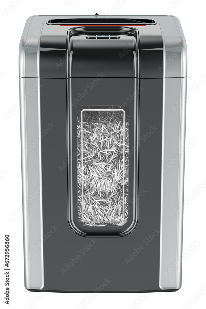 Poster paper shredder, 3d rendering isolated on transparent background