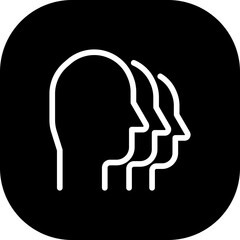 Marketing team marketing icon with black filled line outline style. business, office, meeting, team, marketing, teamwork, corporate. Vector Illustration