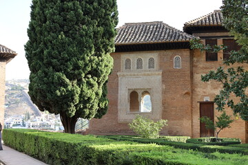 Fototapeta na wymiar Garden of the Alhambra, Granada, Spain, Andalusia
