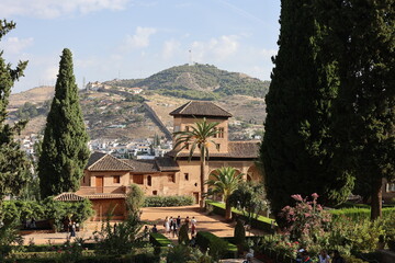 Fototapeta na wymiar View from the Alhambra, Granada, Spain, Andalusia