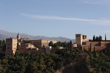 Fototapeta na wymiar Alhambra palace and fortress in Granada, Andalusia, Spain