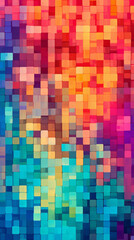Pixelated Colorful modern hand drawn trendy abstract pattern