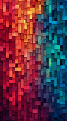 Pixelated Colorful modern hand drawn trendy abstract pattern