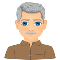 Portrait of mature aged man with mustache