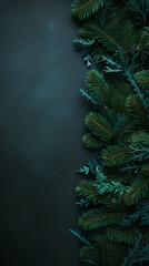 Obraz premium Christmas tree branches background.