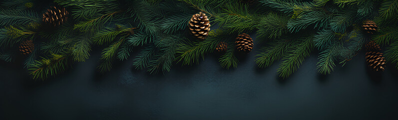 Christmas tree branches background.