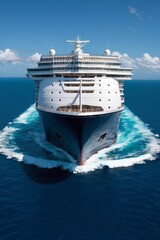 Cruise ship in tropical region 