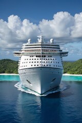 Cruise ship in tropical region 
